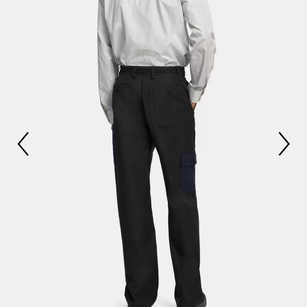 Theory Black and Navy Cargo Pants